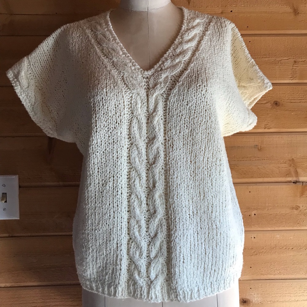 Oversized hand knit sweater | L